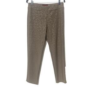 Krazy Larry Animal Print Leopard Print Taupe Pull On‎ Pants sz 8